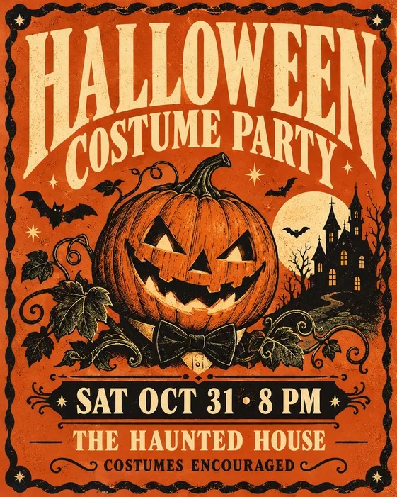 Halloween Costume Party flyer design