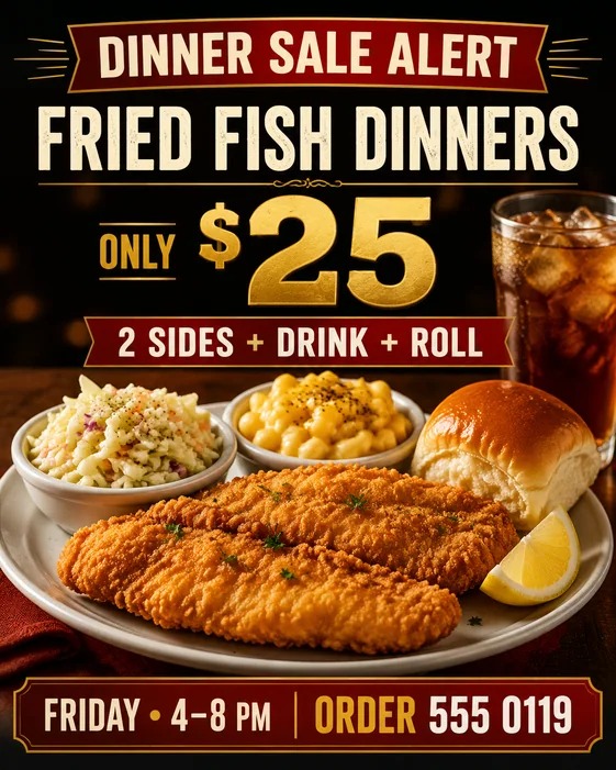 Dinner Sale flyer design