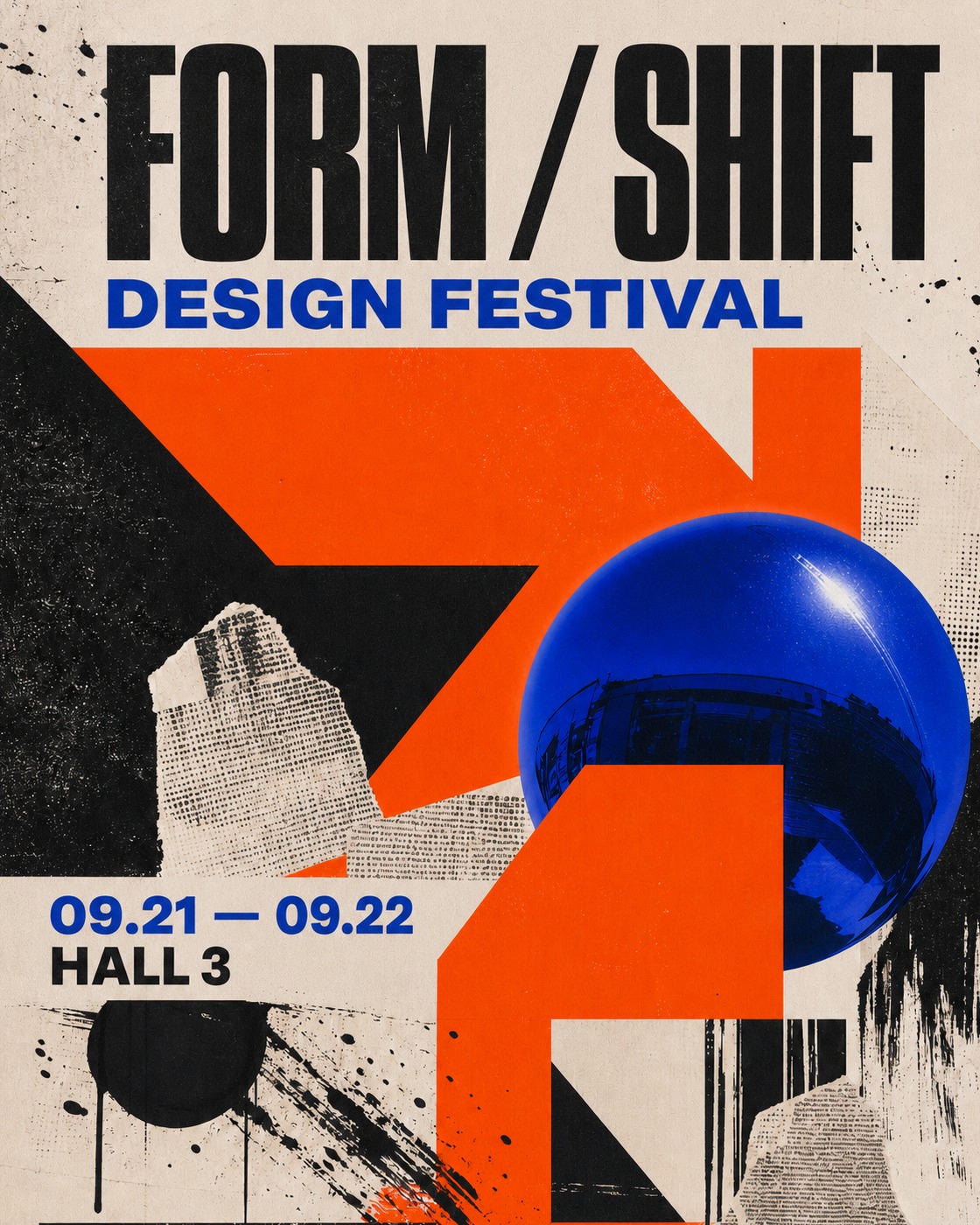 Brutalist Design Festival poster design