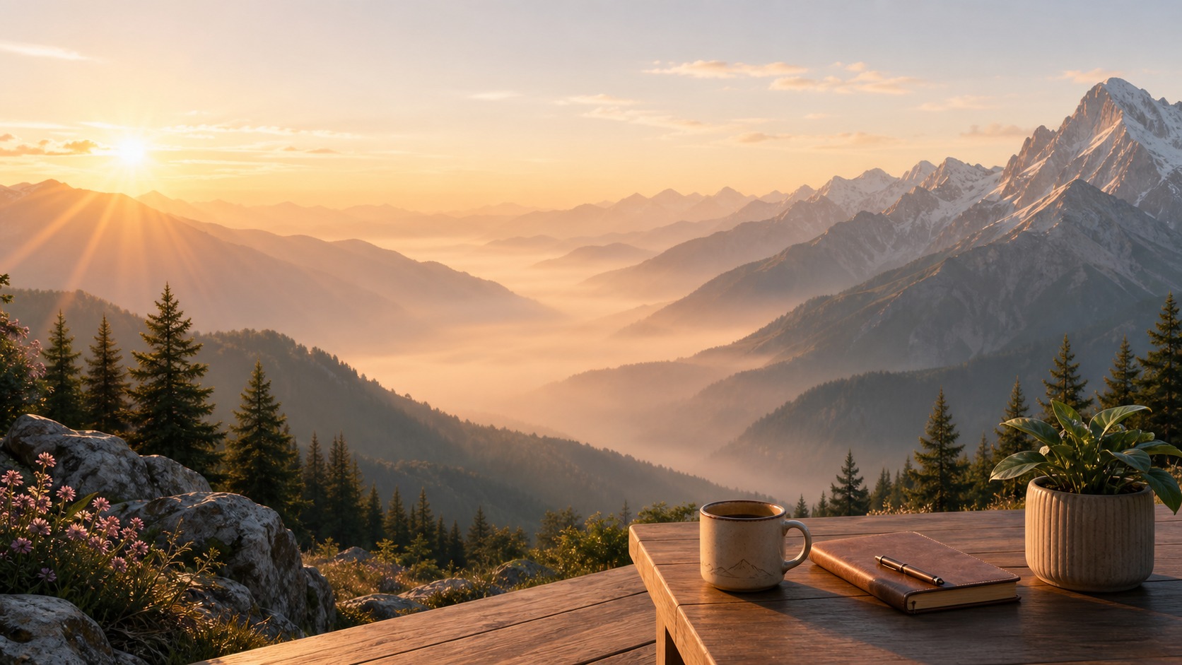 Mountain Desktop Wallpaper thumbnail design